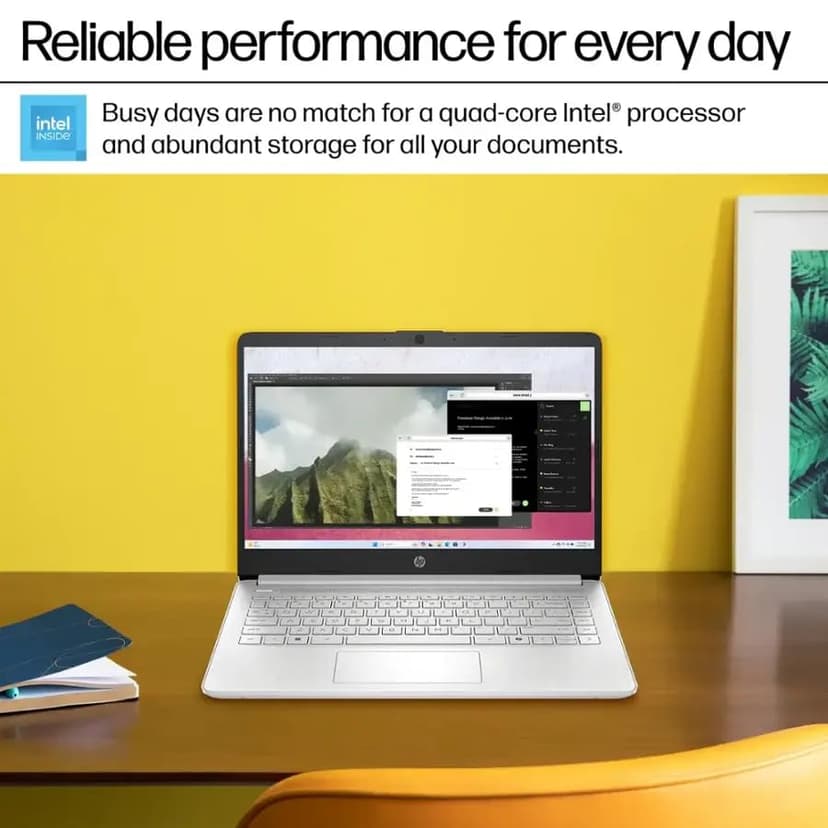 HP 2025 New Student Business Laptop, Intel N150 CPU(Beats N4120), 14 Inch LED Screen, 16GB RAM, 384GB Storage(128GB UFS+256GB MSD), Wi-Fi 6, Copilot AI, Office Pro Lifetime, Windows 11 Pro,w/Mouse