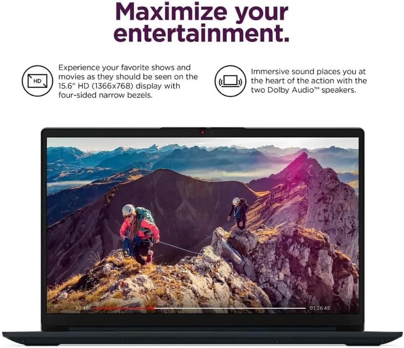 Lenovo 15.6" IdeaPad Laptop | 20GB RAM | Dual Storage: 1TB SSD + 128GB eMMC | 1-Year Microsoft Office 365 | Wi-Fi 6 | USB-C | Intel Dual-Core CPU | HD Display | Windows 11 | w/WOWPC Recovery USB