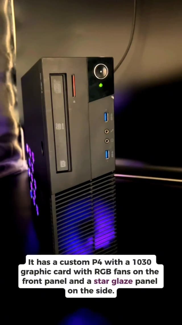 Lenovo Desktop PC Gaming Bundle - Intel Core i7, 16GB RAM, 512GB SSD, 24-inch Curved Monitor, GT 1030 2GB, RGB Speaker, RGB Keyboard Mouse, WiFi, Win 10 Pro (Renewed)