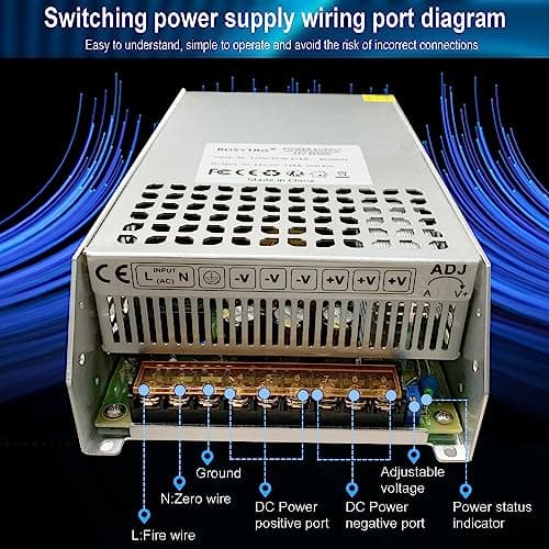 DC 48V 20.8A 1000W Switching Power Supply SMPS AC 110V / 220V-DC 48V Transformer Adapter, for LED Strip Light, CCTV Camera Security System,Computer Project of Industrial Power Supplies