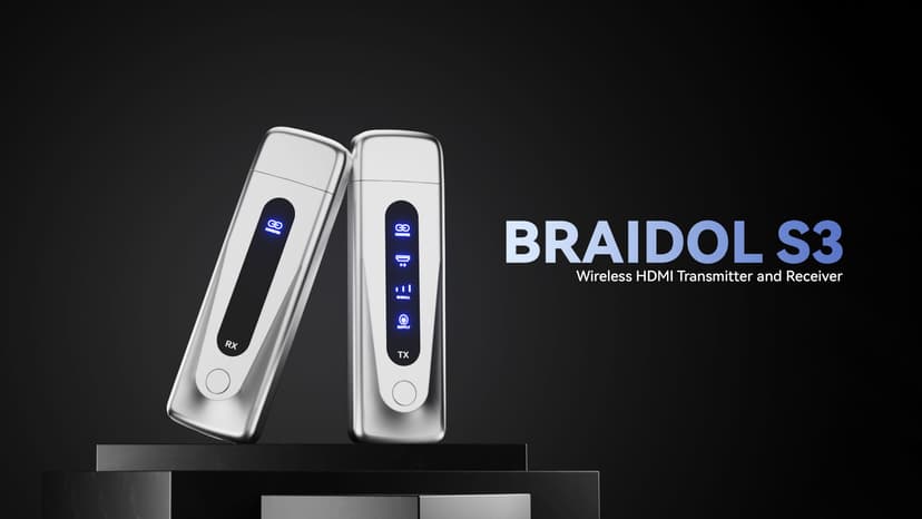 2025 Upgraded Wireless HDMI Transmitter and Receiver 328FT/100M, LED Display, 4K Decode 1080P@60Hz Ultra HD Video Output, Plug&Play 5G+2.4G for Video and Audio to Monitor from PC/Projector/TV Box