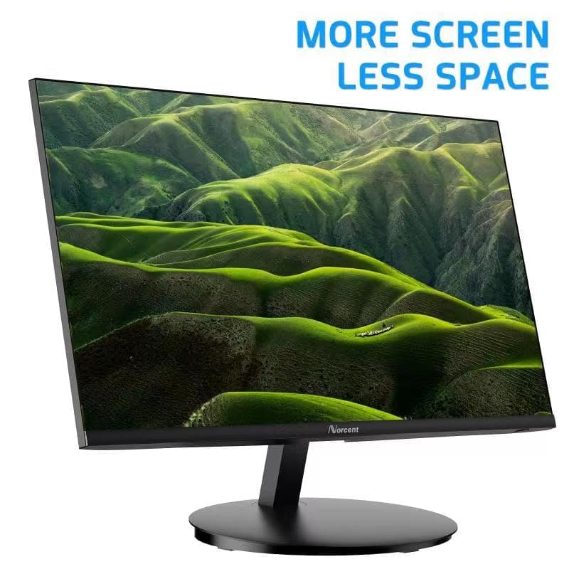 22 Inch Monitor with HDMI VGA Port, 1080P 75Hz Full HD VA LED Ultra Thin Bezel Display, Flicker-Free, Blue Light Filter, Built-in Speakers, Tilt Adjustment