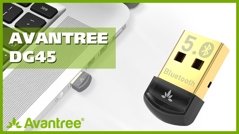Avantree DG45 USB Bluetooth Adapter Dongle for PC, Computer, Desktop, and Laptop - Compatible with Windows 11/10/8.1/8 Only - Connects Bluetooth Headphones, Speakers, Keyboards, Mice, and Printers