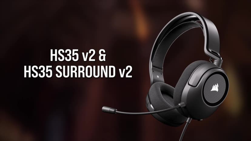 Corsair HS35 v2 Multiplatform Wired Gaming Headset – Flexible Omni-Directional Microphone – Universal 3.5mm Connection – PC, Mac, PS5, PS4, Xbox, Nintendo Switch, Mobile – Red