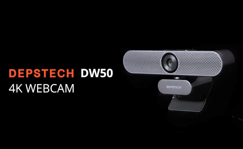 DEPSTECH Webcam 4K, Zoomable Webcam with Microphone and Remote, Equipped with Sony Sensor, 3X Digital Zoom, Noise-Canceling Mics, Auto-Focus Computer Camera for PC/Mac/Laptop/Zoom/Teams/OBS/Google