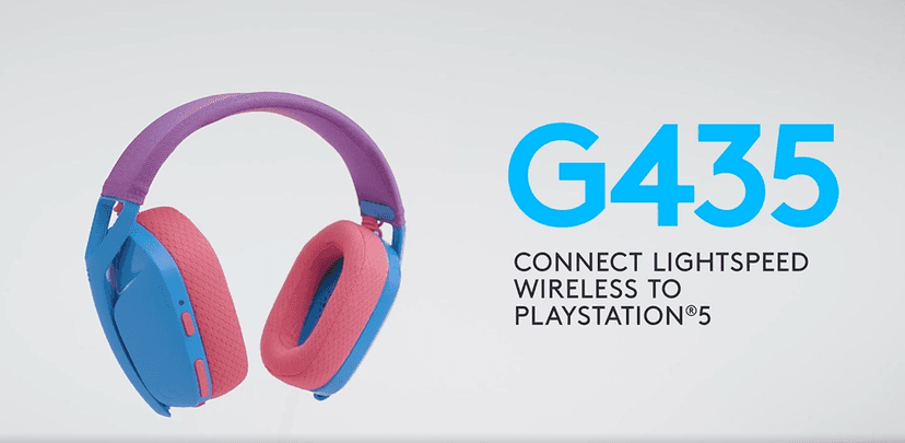 Logitech G435 LIGHTSPEED Wireless Bluetooth Gaming Headset - Lightweight, built-in mics, 18h battery, compatible with Dolby Atmos, PC, PS4, PS5, Nintendo Switch, Mobile - Black