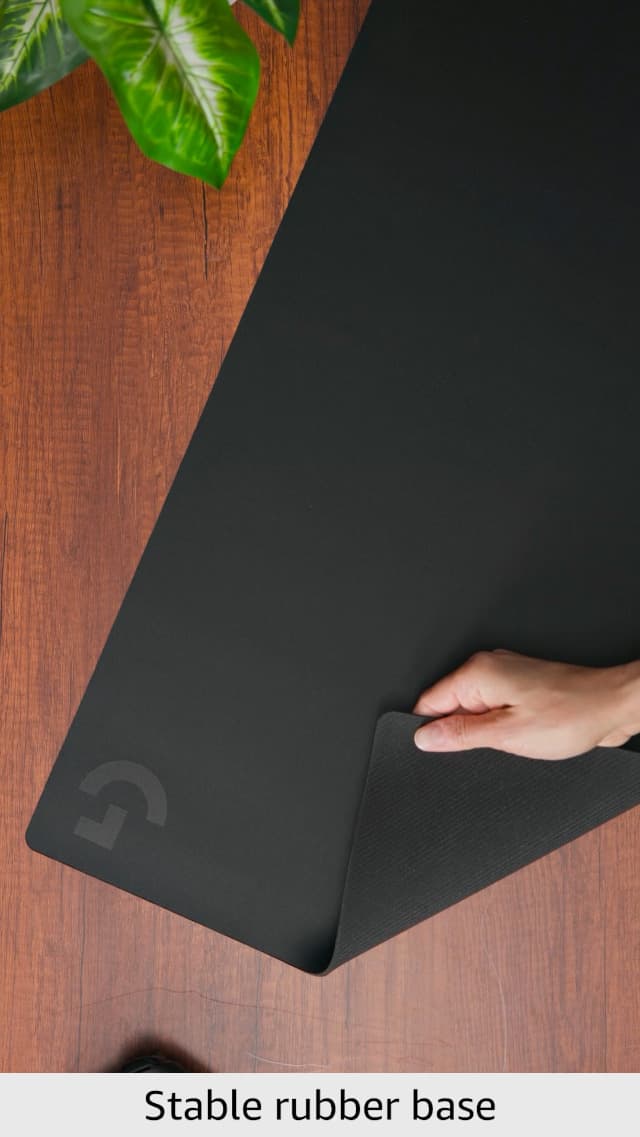 Logitech G840 XL Cloth Gaming Mouse Pad - 0.12 in Thin, Stable Rubber Base, Performance-Tuned Surface - Black