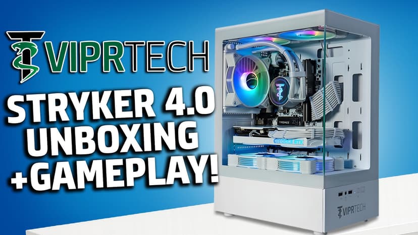 ViprTech Stryker 4.0 Liquid-Cooled PC - AMD Ryzen 7 (4.4GHz Turbo), RTX 4060 8GB, 32GB DDR4 3200, 1TB NVMe SSD, 700W PSU, WiFi BT, Win 11 Pro, RGB, Gaming Desktop Computer Prebuilt, White