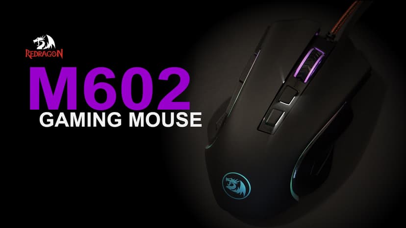 Redragon M602 Gaming Mouse, Ergonomic RGB Gaming Mouse Wired with 7200 Adjustable DPI, 9 Programmable Buttons, Professional Software for Gamer Office [Black]