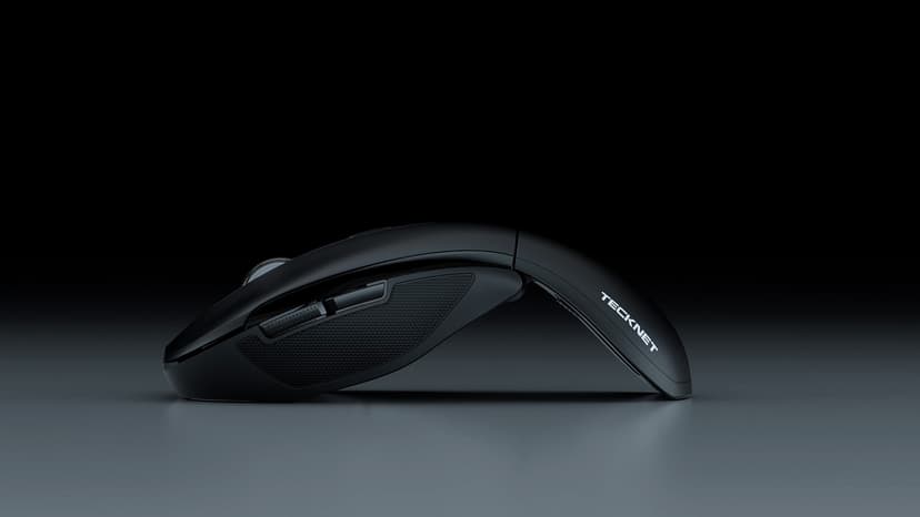 TECKNET Folding Wireless Mouse, 2.4G Travel Mouse Portable 3 Adjustable DPI 2000/1500/1000 Compatible with Notebook, PC, Computer, 2-Year Battery Life