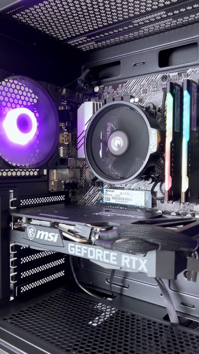 NSXGAMING Nova Desktop Gaming Computer (AMD Ryzen 5 5600G, 16GB 2 * 8 GB DDR4 3600, 512Gb M2 NVME SSD, RGB Fans, W11 64-bit Ready, Wify Ready, Mouse and Keyboard)