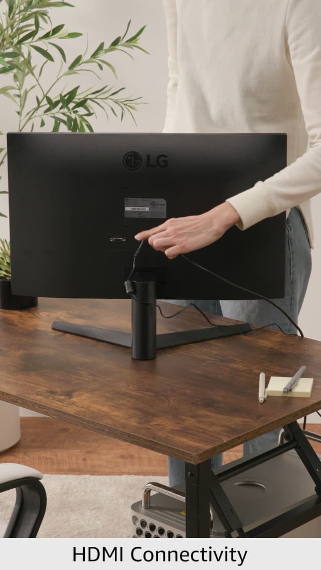 LG 24MP60G-B 24" Full HD (1920 x 1080) IPS Monitor with AMD FreeSync and 1ms MBR Response Time, and 3-Side Virtually Borderless Design - Black
