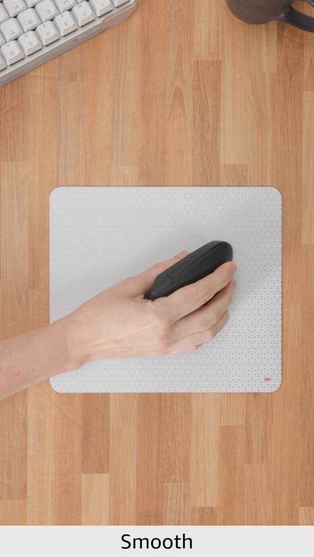 3M Precise Mouse Pad Enhances the Precision of Optical Mice at Fast Speeds, Easy to Clean, Stays in Place, 9 in x 8 in (MP114-BSD1)