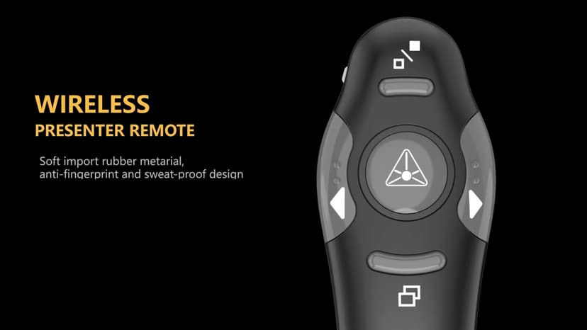 Presentation Clicker Wireless Presenter Remote USB Control Powerpoint PPT Clicker, Laser Pointer RF 2.4GHz Presenter Remote Google Slide Advancer Powerpoint Clicker for Computer/Laptop/Mac/Keynote