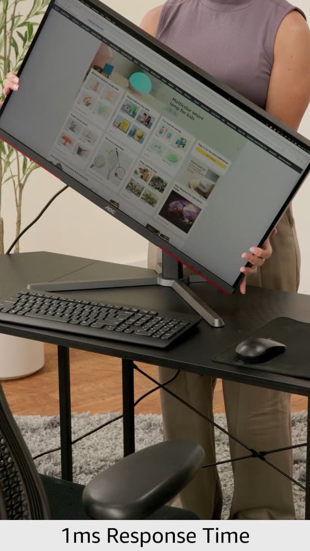 AOC Q27G3XMN 27" 2K QHD Gaming Monitor, 2560x1440, Mini LED, 180Hz, HDMI 2.0 x 1, DisplayPort 1.4 x1, Adaptive Sync, Xbox/PS5/Switch Ready, 3-Year Zero-Bright-dot