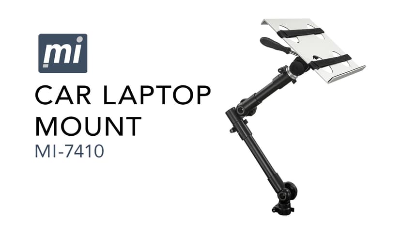Mount-It! Car Laptop Mount | No-Drill Laptop Vehicle Mount for Truck & Van Use at Front Passenger Seat | Adjustable Height Fits 12-15.4 Inch Screens, 9 Lbs Capacity, Full Motion and Lockable Joints