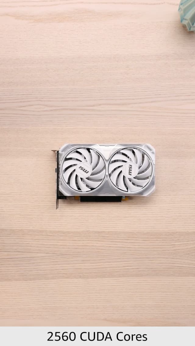 MSI Gaming GeForce RTX 4060 8GB GDRR6 Extreme Clock: 2505 MHz 128-Bit HDMI/DP Nvlink TORX Fan 4.0 Ada Lovelace Architecture Graphics Card (RTX 4060 Ventus 2X White 8G OC)