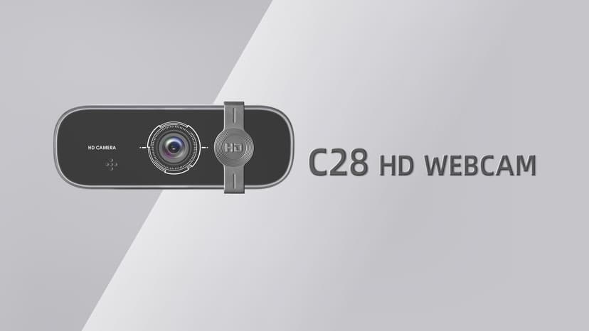 C28 1080P Webcam with Privacy Cover and Tripod Stand, PC Camera with Noise-Cancelling Mic, Auto Light Correction, Plug and Play, Web Camera for Streaming, Zoom/Facetime