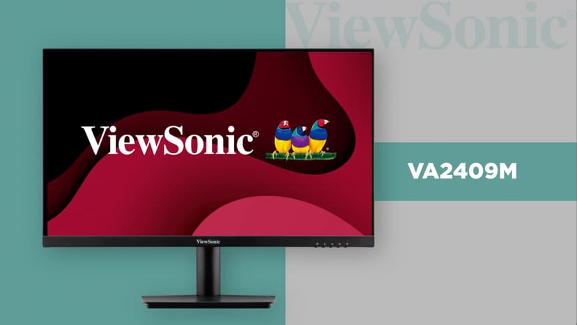 ViewSonic VA2409M 24 Inch IPS Full HD 1080p Monitor with Adaptive Sync, 75Hz, Thin Bezels, Eye Care, HDMI, VGA Inputs for Home and Office