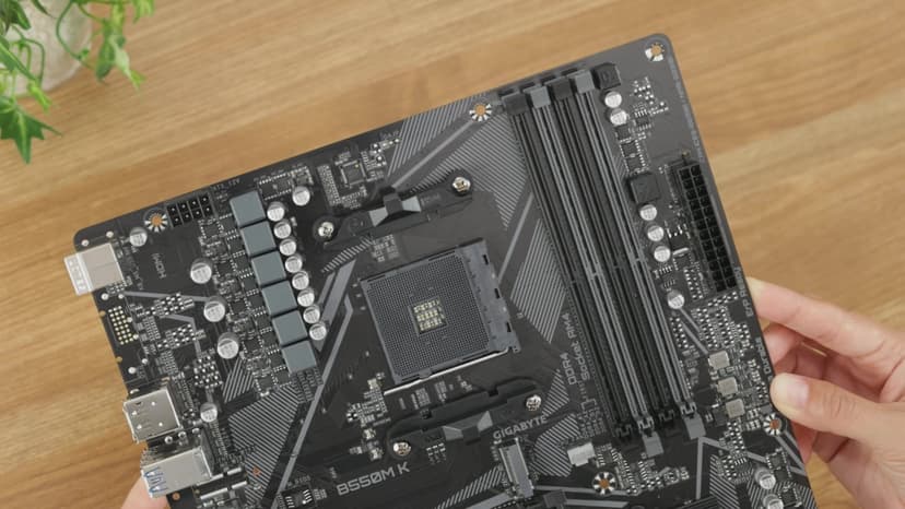 GIGABYTE B550M K Motherboard, Supports AMD AM4 Ryzen 5000 Processors, Micro-ATX, DDR4, Dual M.2, SATA 6Gb/s, Realtek GbE LAN, PCIe 4.0