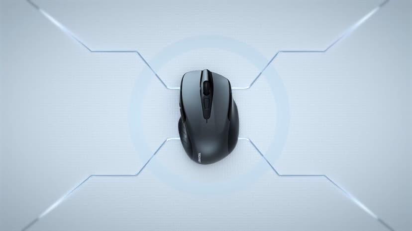 TECKNET Wireless Mouse, 2.4G Ergonomic Optical Mouse, Computer Mouse for Laptop, PC, Computer, Chromebook, Notebook, 6 Buttons, 24 Months Battery Life, 2600 DPI, 5 Adjustment Levels