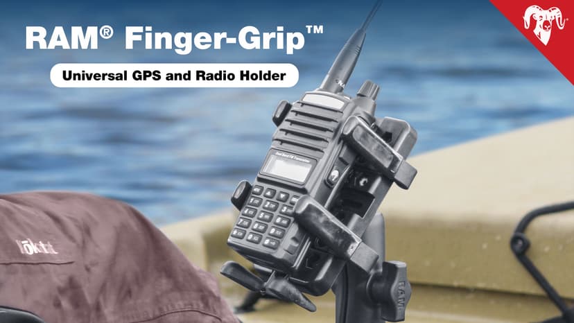 RAM Mounts Finger-Grip GPS and Radio Holder RAM-HOL-UN4U Compatible with RAM B 1" and C 1.5" Components
