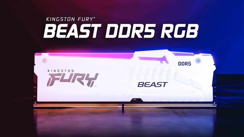Kingston Fury Beast RGB 64GB (2x32GB) 6000MT/s DDR5 CL30 Desktop Memory | AMD Expo | Plug N Play | Kit of 2 | KF560C30BBEAK2-64