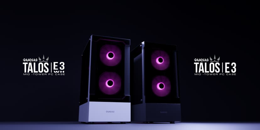 Gamdias RGB Gaming ATX Mid Tower Computer PC Case with Side Tempered Glass Panel and a Magnetic Dust Filter & 3 Built-in 120mm ARGB Fans