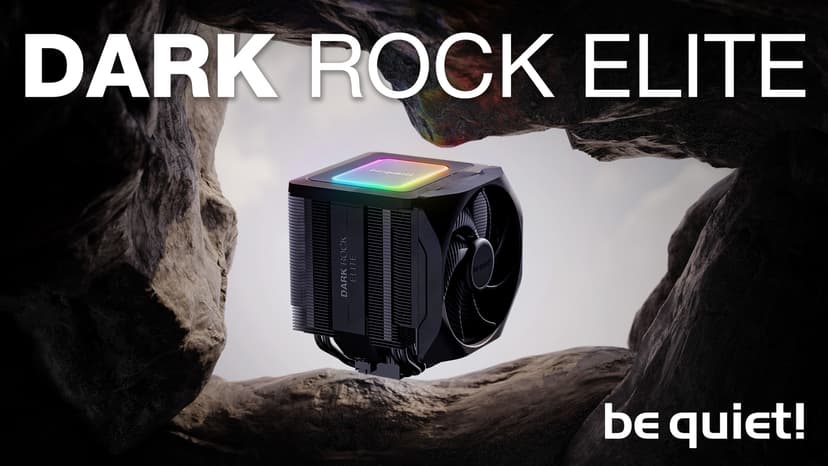 be quiet! Dark Rock Elite Air CPU Cooler | 2X Silent Wings 135mm PWM Fans | Speed Switch with 2 Modes | High-Performance Heat Pipes | Front Fan Rail System | Enhanced RAM Compatibility | BK037