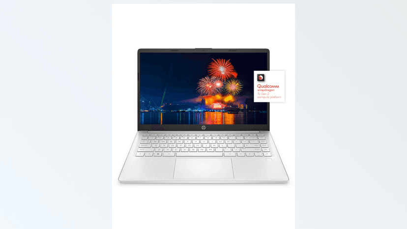 HP 14 Laptop, Qualcomm Snapdragon 7c Processor, 8 GB RAM, 128 GB eMMC, 14-inch Full HD Touchscreen, Windows 11 Home, Thin & Portable, Long Battery Life, Wi-Fi 5 & Bluetooth 5 Combo (14-ed0010nr, 2021)