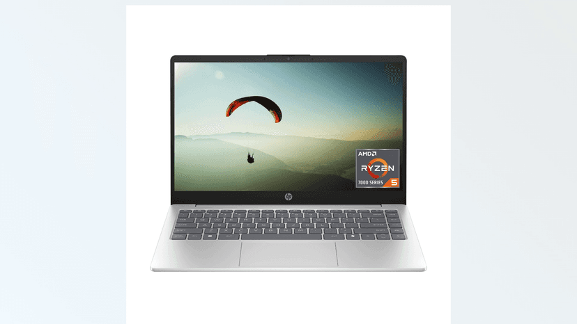 HP 14 inch Laptop, HD Touchscreen Display, AMD Ryzen 5 7520U, 8 GB RAM, 512 GB SSD, AMD Radeon Graphics, Windows 11 Home, Natural Silver, 14-em0499nr