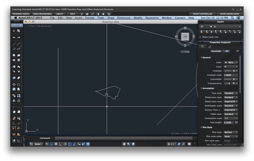 Learning Autodesk AutoCAD LT 2015 For Mac [Online Code]