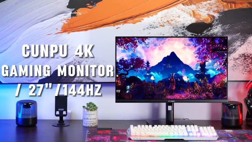 27 Inch 4K 144Hz Gaming Monitor, UHD 3840x2160 Fast IPS Panel PC Monitor, 135% sRGB, Freesync & G-sync, Support PS5 120Hz VRR, HDMI 2.1,DP 1.4, Height/Vertical Adjustment, Built-in Speaker