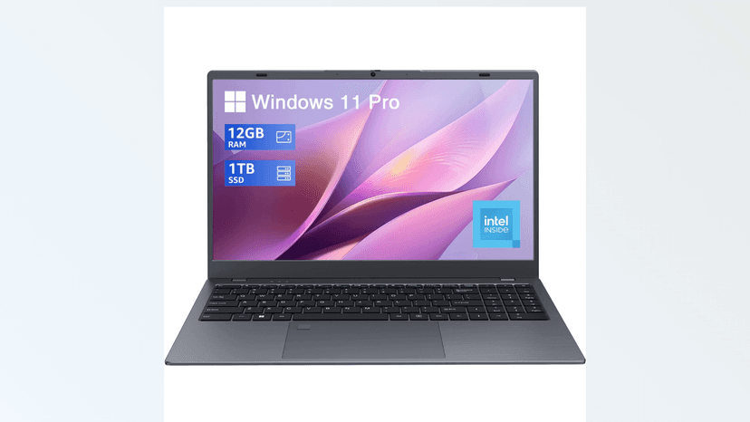 Laptop Computer 15.6 inch, Intel Quad Core N95, 12GB LPDDR5 RAM 1TB NVMe SSD Laptop with FHD IPS Display, WiFi 5, BT5.0, USB Type C and Fingerprint, 2 Years Warranty, Windows 11 Pro