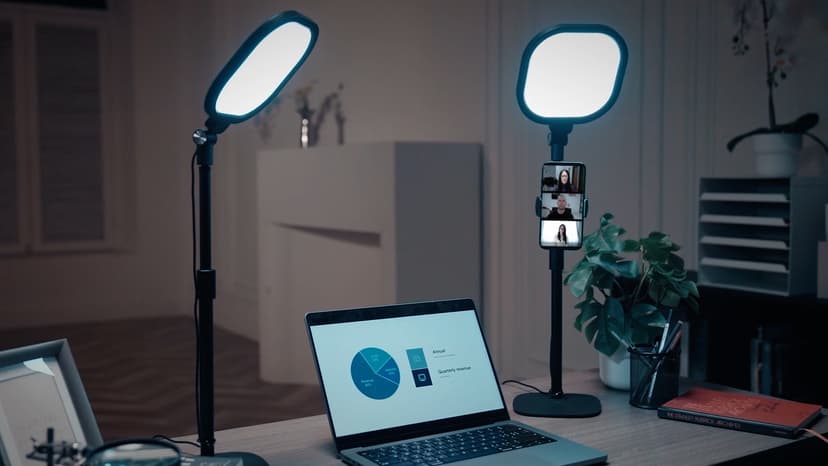 Zoom Lighting for Computer, Adjustable Desk Lighting for Video Calls, 30 Light Modes Video Conference Light, Desk Ring Light with Stand for Webcam, Meetings, Live Stream, Home Office. CRI 97.8