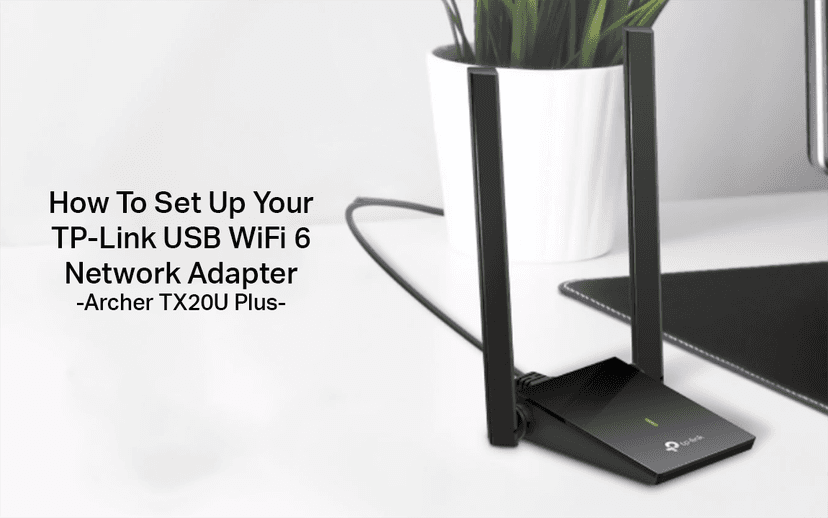 TP-Link WiFi 6 USB Adapter for Desktop PC - (Archer TX20U Plus) AX1800 Wireless Network Adapter with 2.4GHz, 5GHz, High Gain Dual Band 5dBi Antenna, WPA3, Supports Windows 11/10