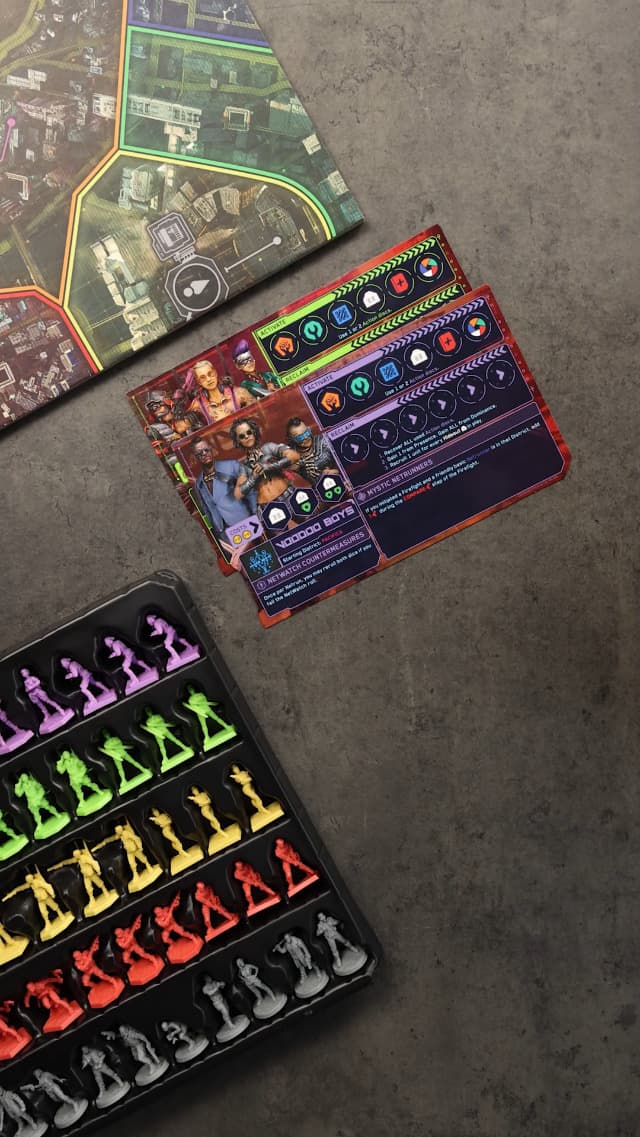 CMON Cyberpunk 2077: Gangs of Night City Board Game - Conquer Night City in This Immersive Sci-Fi Strategy Game! Adventure Game, Ages 14+, 1-4 Players, 90-120 Min Playtime, Made