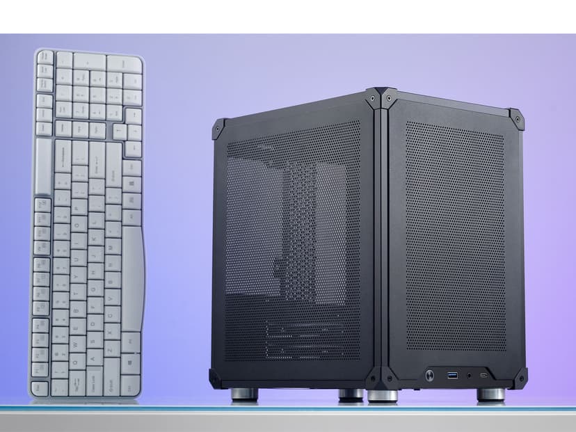 JONSBO C6 Black Mini MATX Mesh PC Case,Simple Compact Desktop Micro ATX Chassis,Upper Cover/Side Panel Tool-Free Open pc case, ATX Power Bite (L185mm Max.),Support 75mm CPU Cooler,GPU200-255mm