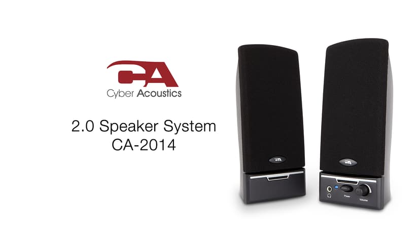 Cyber Acoustics CA-2014 Computer Speakers, Full Stereo Sound, Convenient Controls, Easy Setup