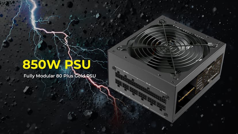 850W Power Supply Fully Modular 80 Plus Gold PSU 100-240V Active PFC Gaming PSU Computer Power Supplies for Desktop PC Server