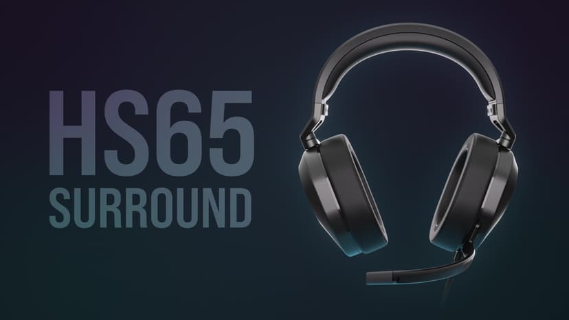 CORSAIR HS65 SURROUND Multiplatform Wired Gaming Headset – Dolby Atmos – SonarWorks SoundID – iCUE Compatible – PC, Mac, PS5, PS4, Xbox, Nintendo Switch, Mobile – Carbon