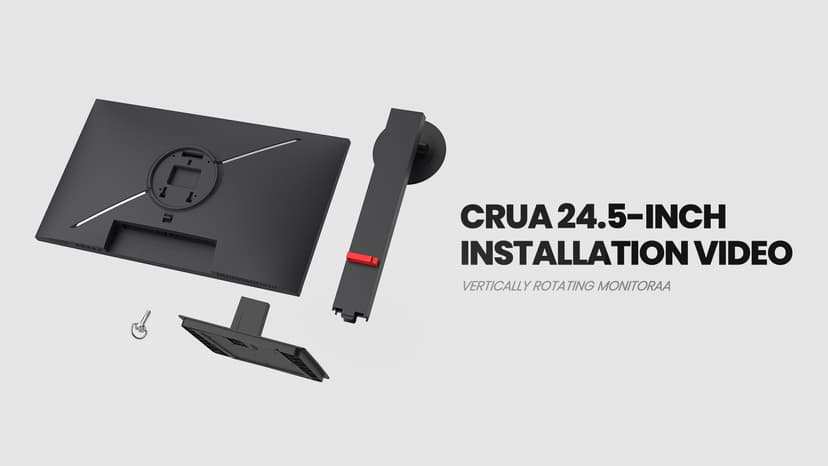 CRUA 24.5Inch Gaming Monitor 144Hz/165Hz, FHD(1920x1080P) 120% sRGB Computer Monitor, Height/Pivot/Swivel/Tilt Adjustable Vertical Monitor, Support FreeSync, DP,HDMI, Wall Mount (75mmX75mm)