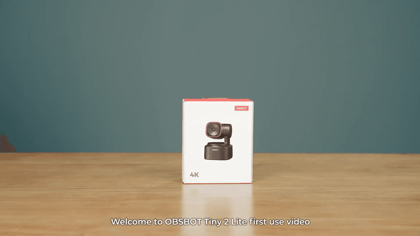 OBSBOT Tiny 2 Lite AI-Powered 4K UHD PTZ Webcam,1/2" CMOS 4X Digital Zoom AI Auto Tracking with Auto Zoom Gesture Control 2.0, LiveStream for Game/Meeting/Online Educate, W Mini Tripod