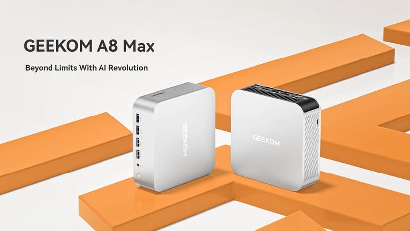 GEEKOM A8 Max AI Mini PC, AMD Ryzen 9 8945HS, 2.5Gbps Dual LAN Port Mini Gaming PC with 32GB DDR5 2TB M.2 2280 NVMe SSD, Mini PC Windows 11 Pro/Wi-Fi 6E/BT 5.2/USB4/8K