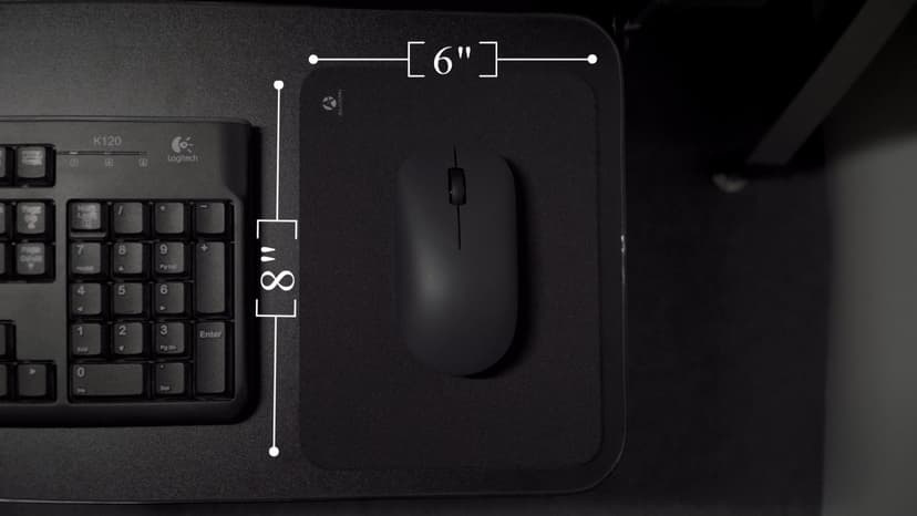 Audimi Small Mouse Pad 6 x 8 Inch, Mini Mouse Pad Thick for Laptop Wireless Mouse Home Office Travel, Portable & Washable (Black)