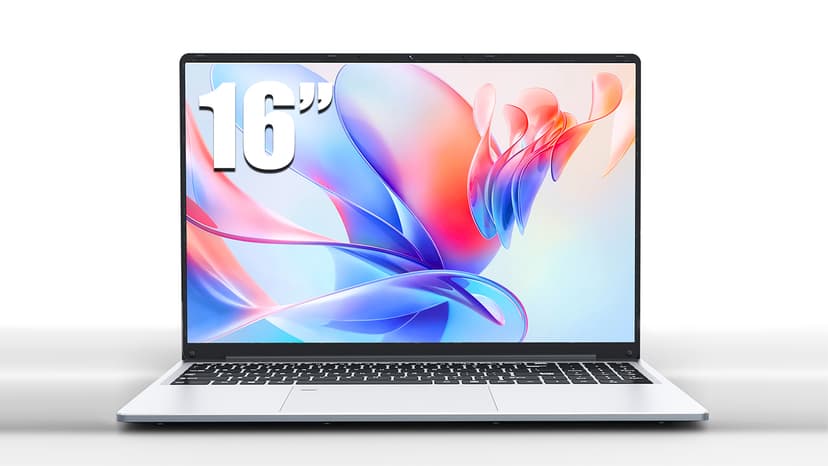 16 Inch Laptop Computer | Gaming Laptop | 16GB RAM 512GB SSD | N100 Processor | FHD 1920 * 1200 | 180 Angle Open | Backlit Keyboard | Windows 11 Pro | Fingerprint Unlock | UHD Graphics 750 MHz