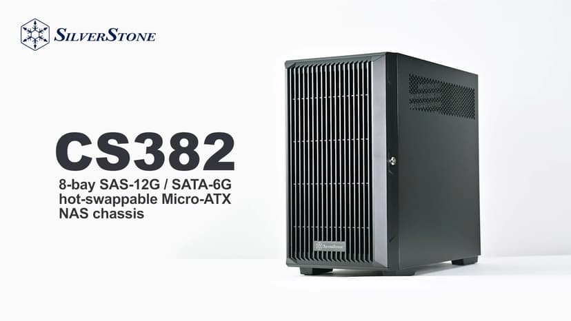 SilverStone Technology CS382 8-Bay SAS-12G / SATA-6G Hot-swappable High Performance Micro-ATX NAS Chassis, SST-CS382