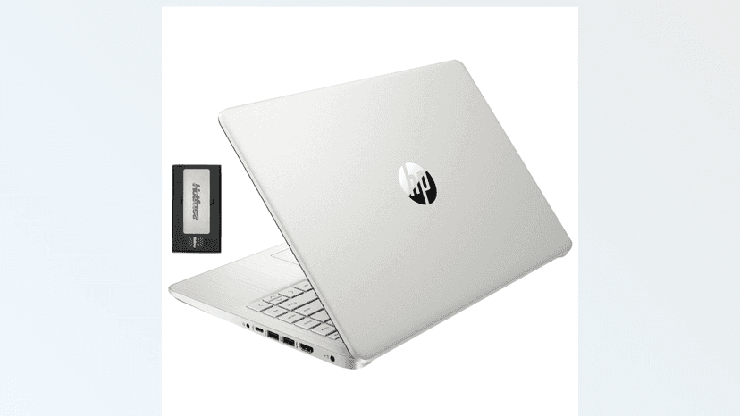 HP Stream 14" HD BrightView Laptop, Intel Celeron N4120, 16GB RAM, 416GB Storage (128GB eMMC + 288GB Docking Station Set), Intel UHD Graphics, 720p Camera, Wi-Fi, 1 Year Office 365, Win 11 S, Silver