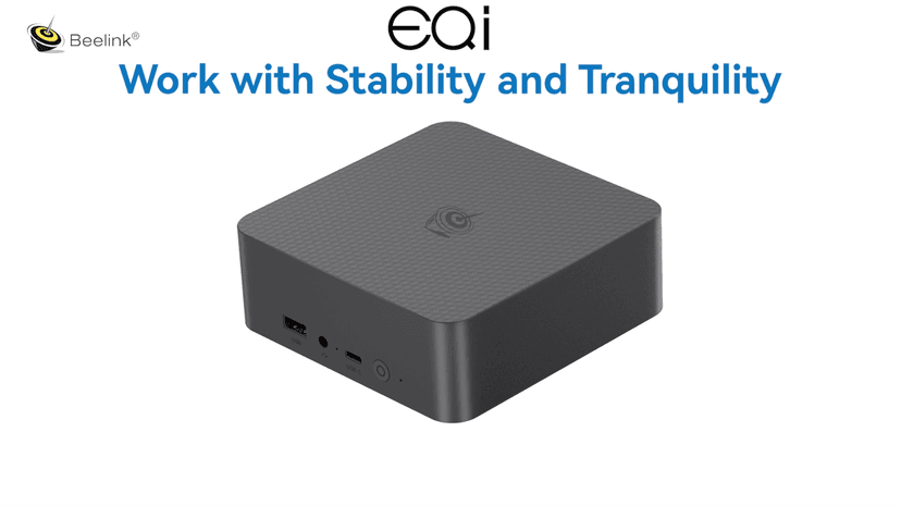 Beelink EQi12 Dual LAN Mini PC, Intel Core 1220P(10C/12T, up to 4.4GHz), 16GB DDR4 RAM 500GB PCIe4.0 SSD, Mini Desktop Computer Support WiFi 6/ BT5.2/ Dual HDMI/Bulit-in 85W Power Supply
