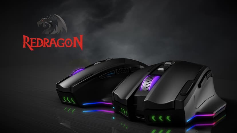 Redragon M801 Wireless Gaming Mouse, RGB Gaming Mouse with MMO 9 Programmable Macro Editing Buttons, UP 16000 Adjustable DPI, Rapid Fire Button for Game, Windows,PC - Wireless, Black